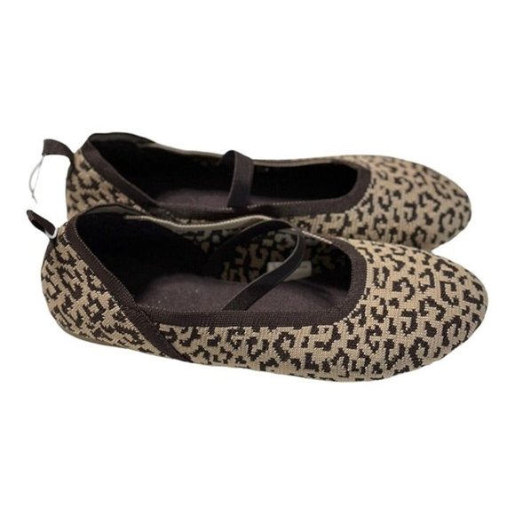 NWOT Nordstrom Rack Girls Leopard Flats - Picture 2 of 7